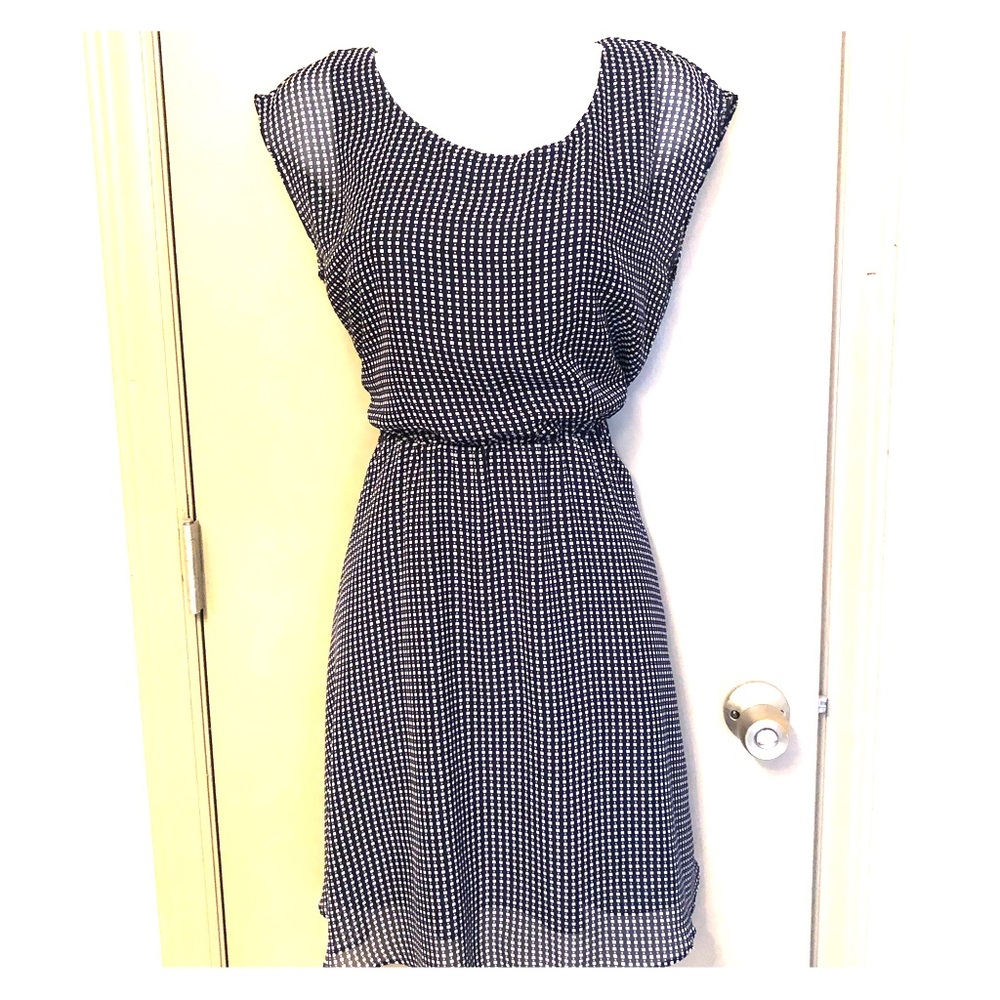 Gap navy blue and white dress
